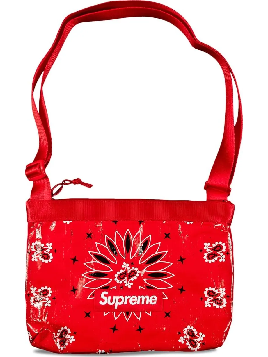 Сумка Supreme Bandana Tarp Side Bag Red