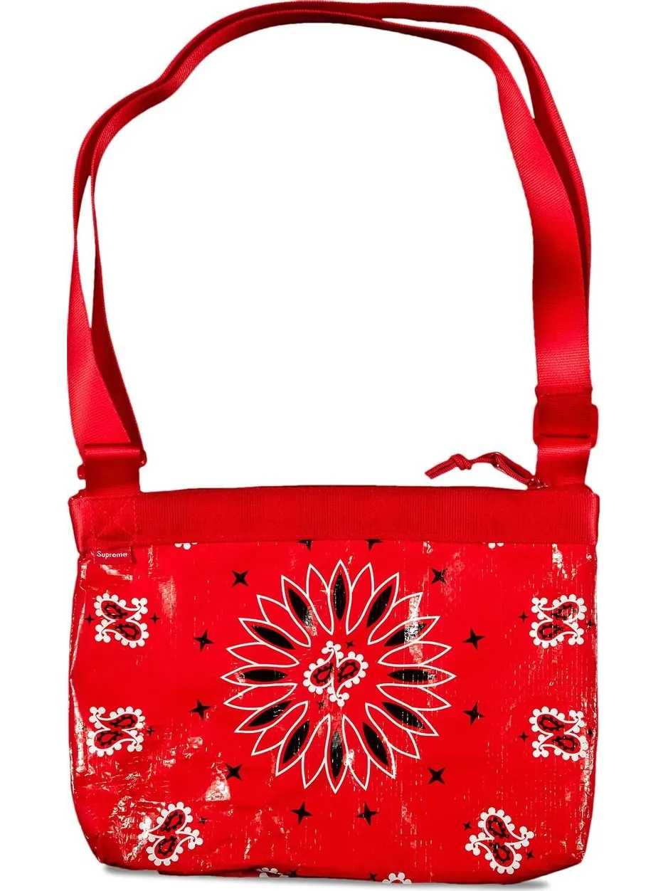 Сумка Supreme Bandana Tarp Side Bag Red — 2