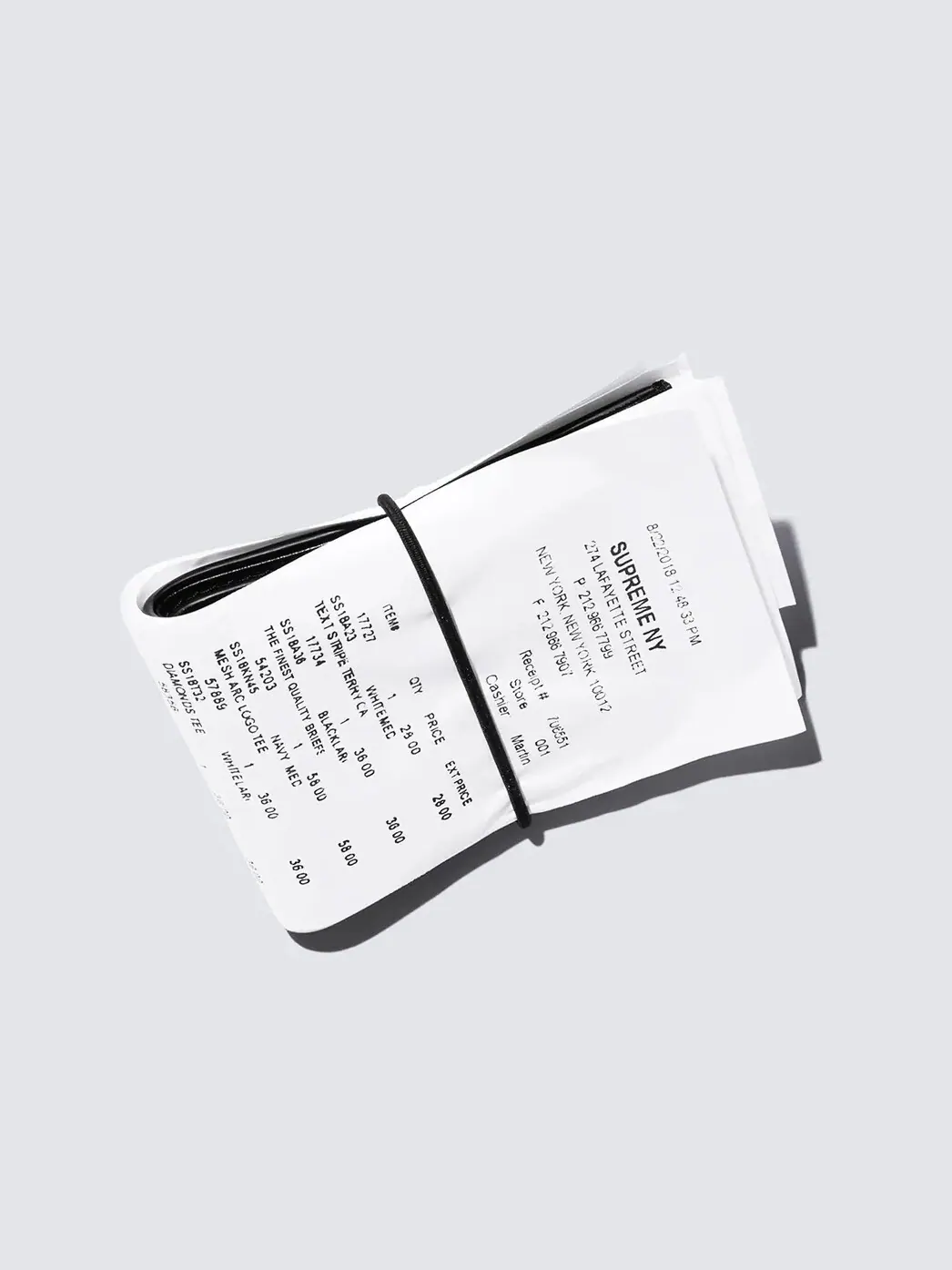 Кошелек Supreme x MM6 Maison Margiela Receipt — изображение 1 из 3, белый
