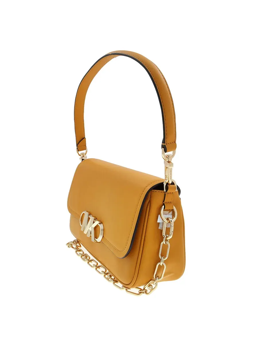 Кожаная сумка через плечо Michael Kors золотистого цвета — изображение 3 из 5, золотистый