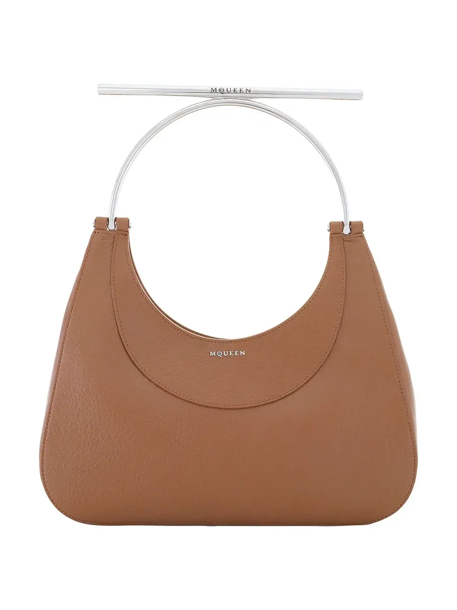 Сумка Alexander McQueen для женщин Pecan / Silver T-Bar — изображение 1 из 6, серебряный