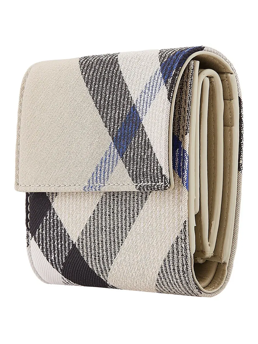 Кожаный кошелек Burberry в клетку — изображение 3 из 5, лишайник
