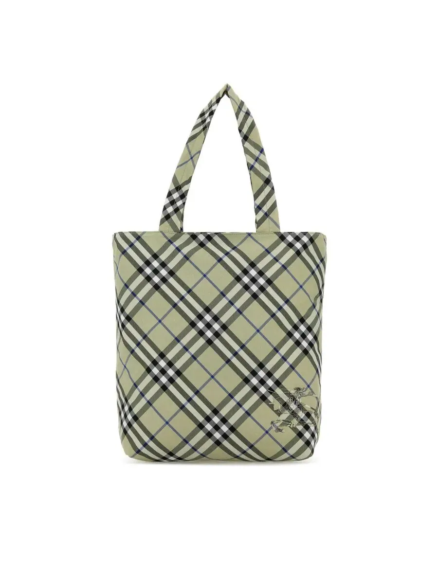 Сумка-тоут Burberry с вышивкой «Рыцарь-всадник» в клетку — 1