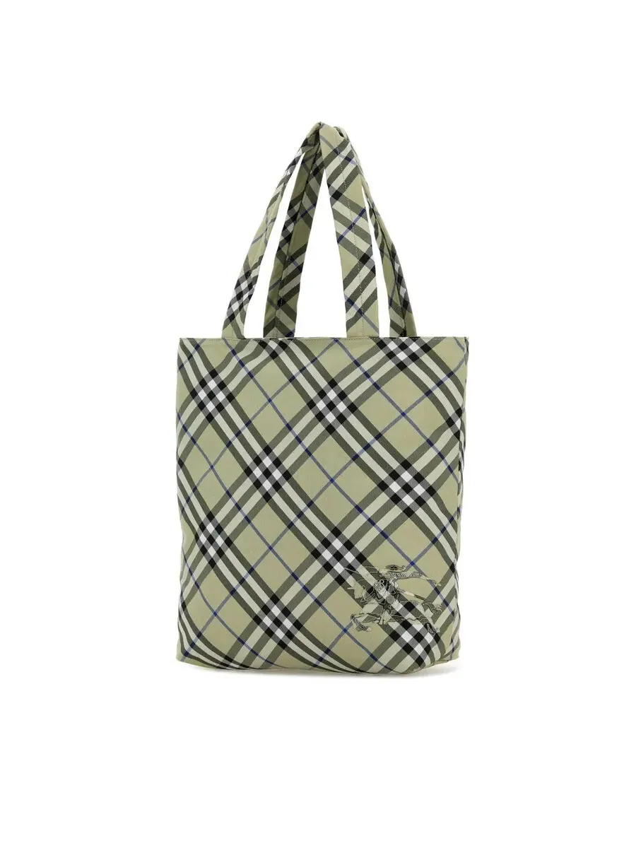 Сумка-тоут Burberry с вышивкой «Рыцарь-всадник» в клетку — 3