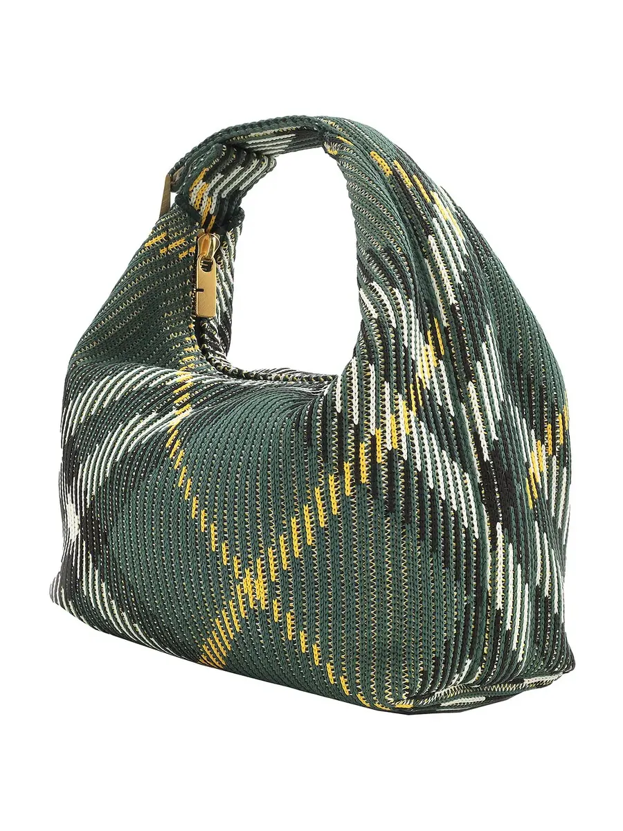 Мини-сумка Burberry Ivy Check — изображение 3 из 6, зеленый