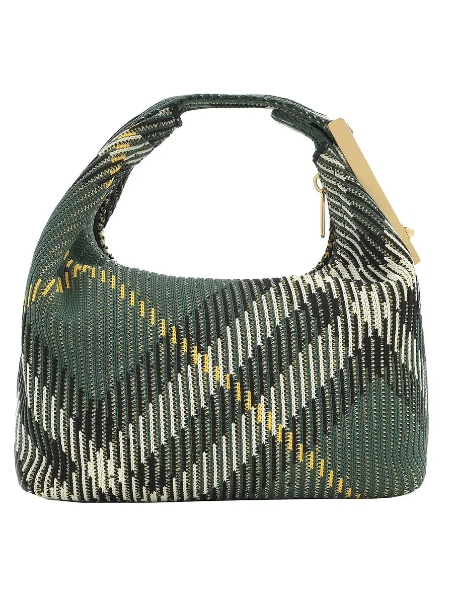 Мини-сумка Burberry Ivy Check — изображение 4 из 6, зеленый