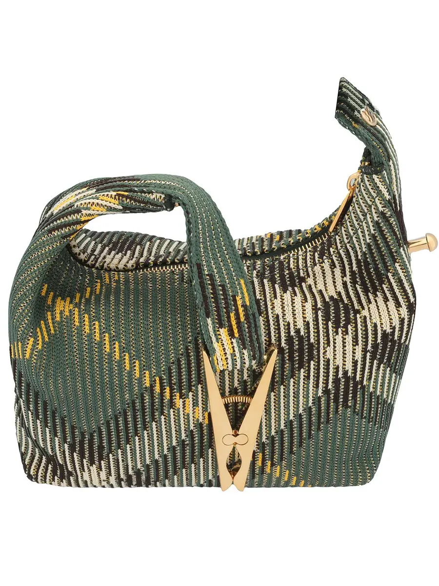 Мини-сумка Burberry Ivy Check — изображение 6 из 6, зеленый
