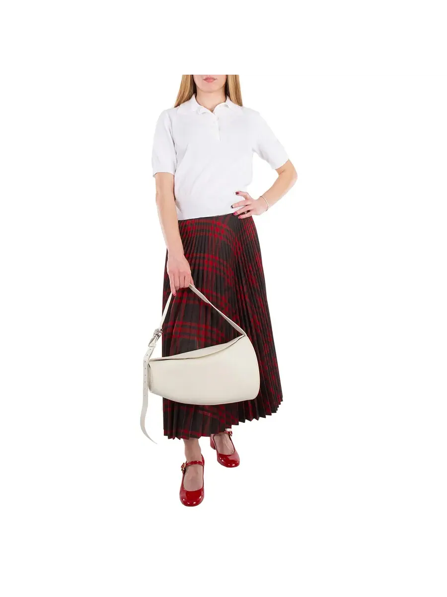 Женская кожаная сумка Burberry Horn цвета миндаль — изображение 2 из 6, миндальный