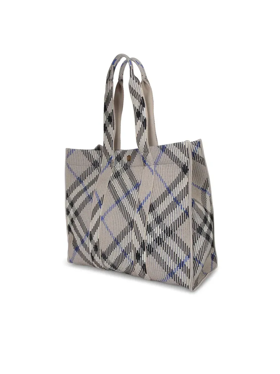 Сумка-тоут Burberry Med Check цвета оливы-беж — изображение 2 из 4, лишайник