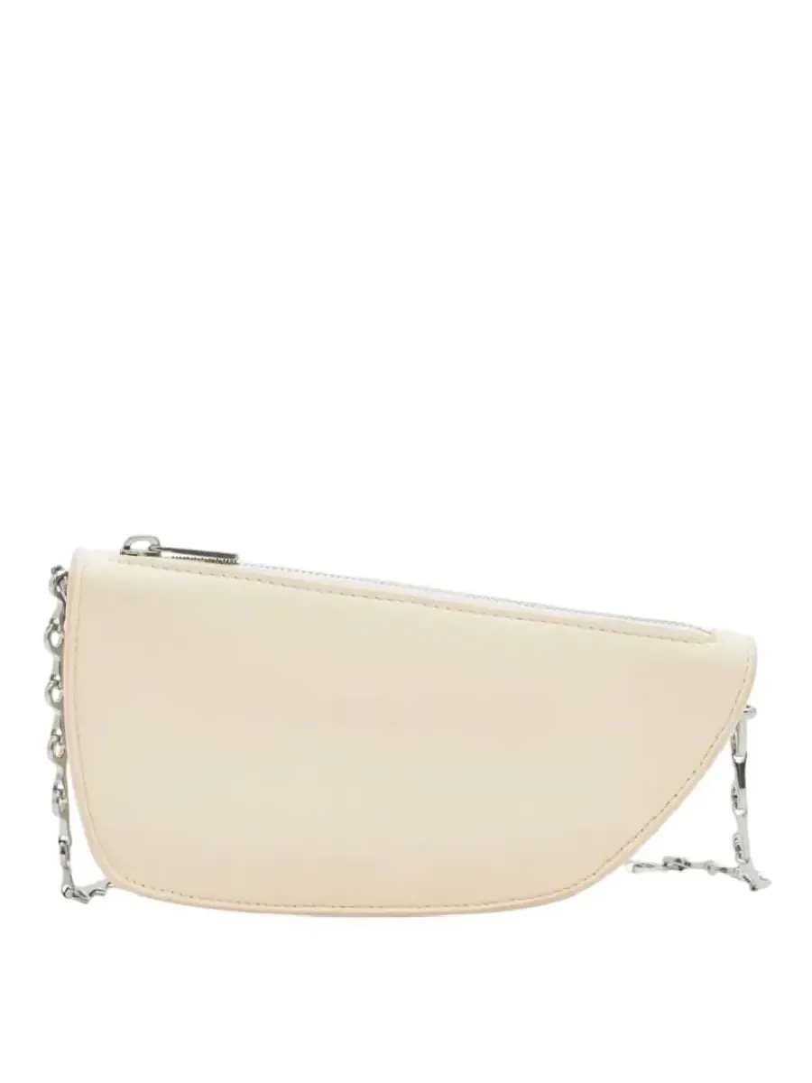 Женская сумка через плечо Burberry Micro Shield из натуральной кожи наппа — изображение 2 из 3, серебристый