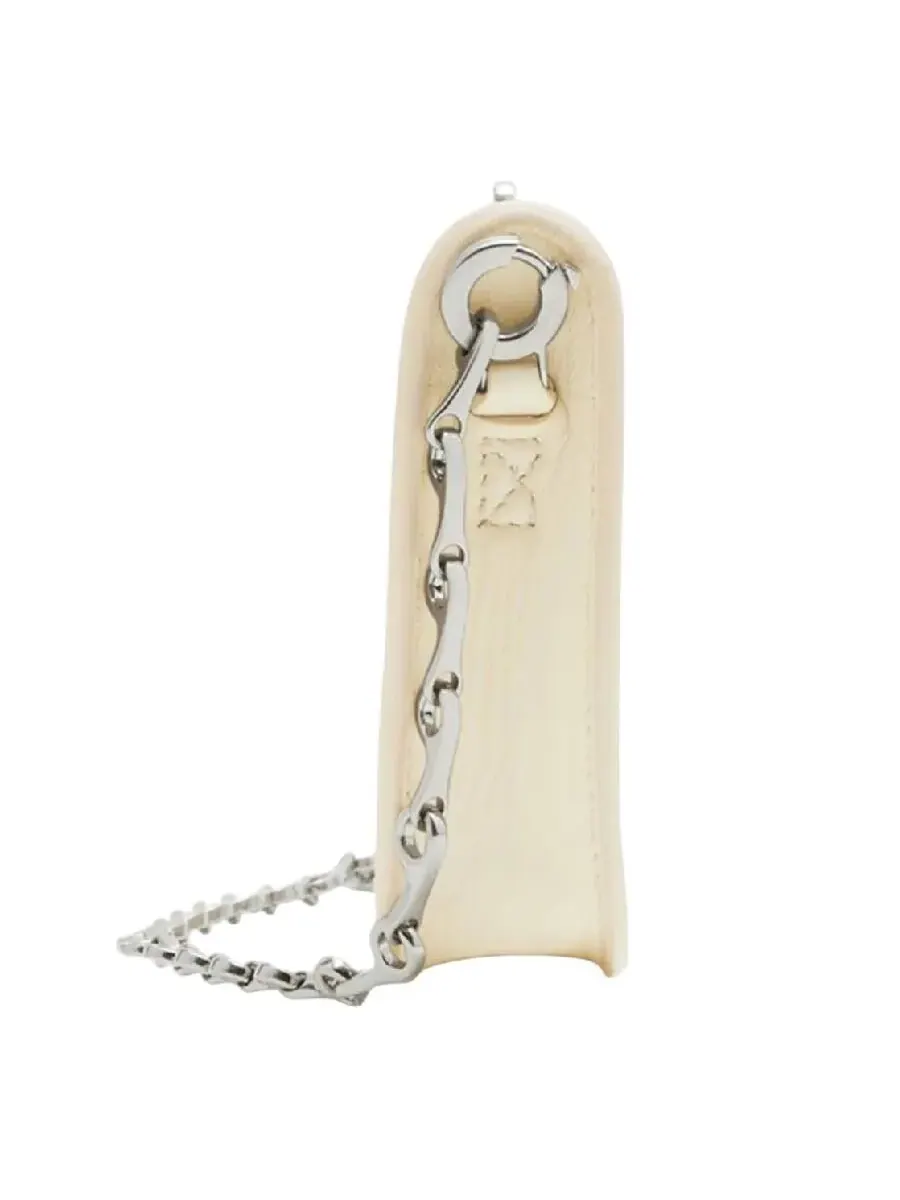 Женская сумка через плечо Burberry Micro Shield из натуральной кожи наппа — изображение 3 из 3, серебристый
