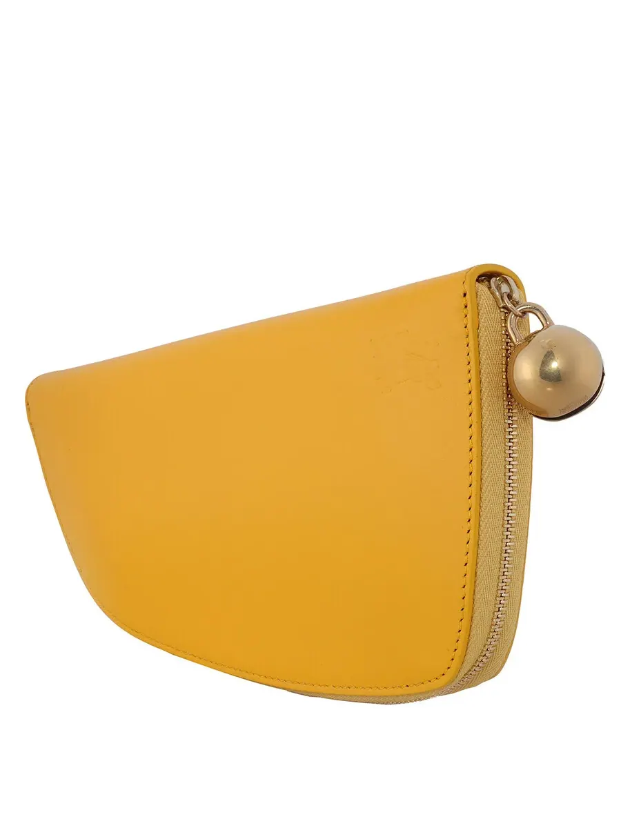 Большой кожаный кошелек Burberry Mimosa Orange с отделением для щита — изображение 2 из 4, мимоза