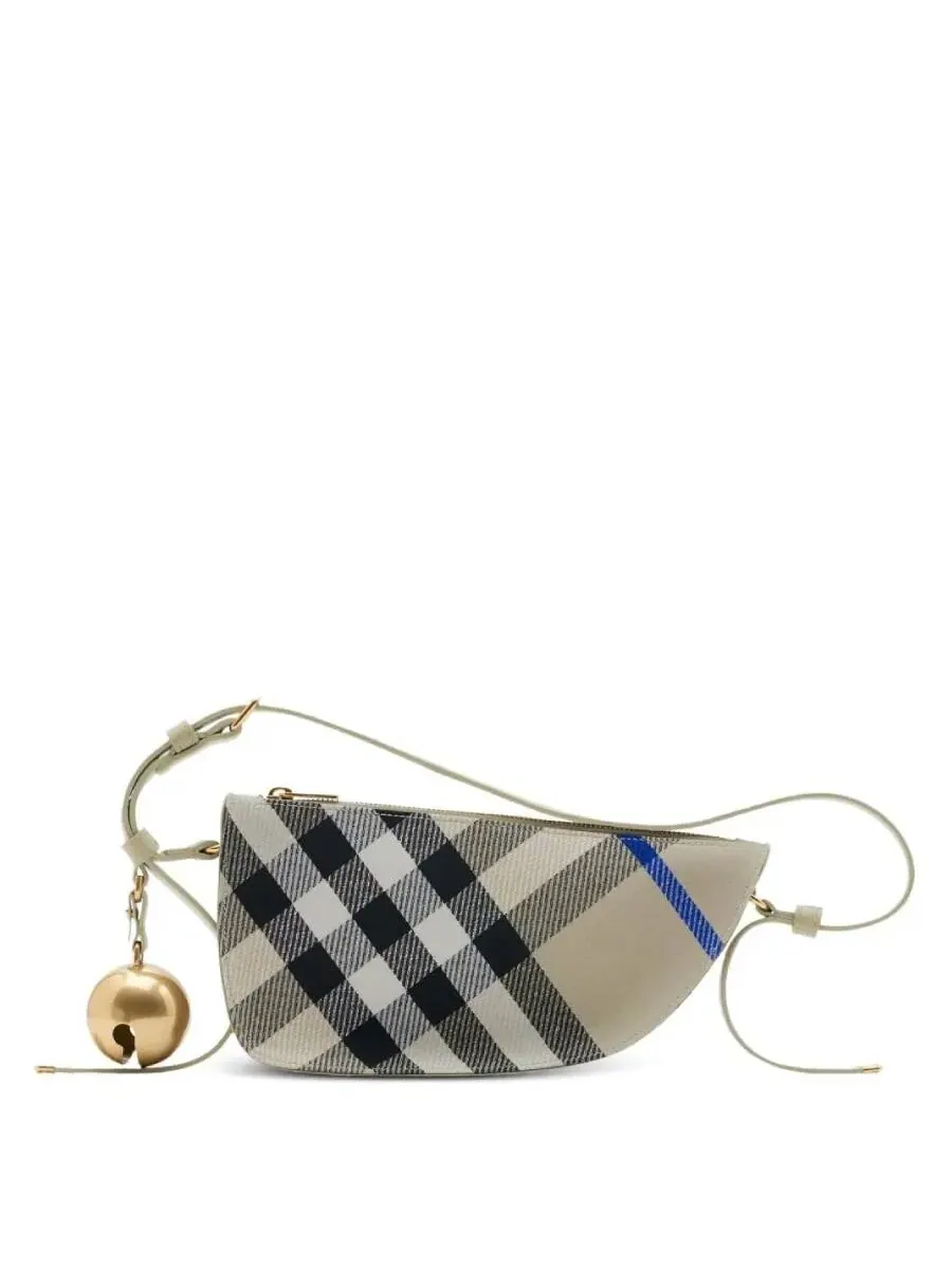 Мини-сумка Burberry Mini Shield через плечо — изображение 1 из 6, лишайник
