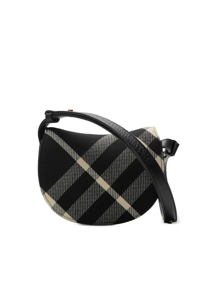 Мини-сумка Burberry Rocking Horse из жаккарда — изображение 2 из 4, черный