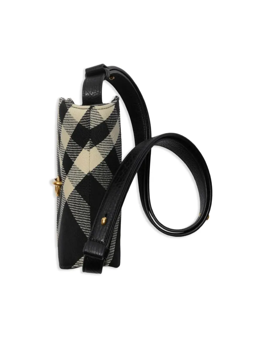 Мини-сумка Burberry Rocking Horse из жаккарда — изображение 4 из 4, черный