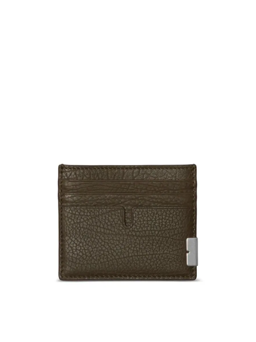 Высокий кожаный кард-кейс Burberry B — изображение 1 из 3, оливковый