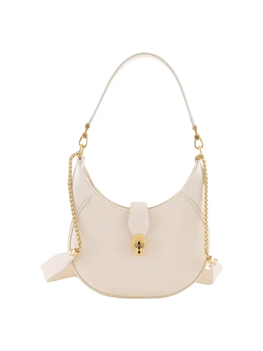 Сумка через плечо Bvlgari Ivory Serpenti Ellipse из кожи 291639 — изображение 1 из 4, слоновая кость
