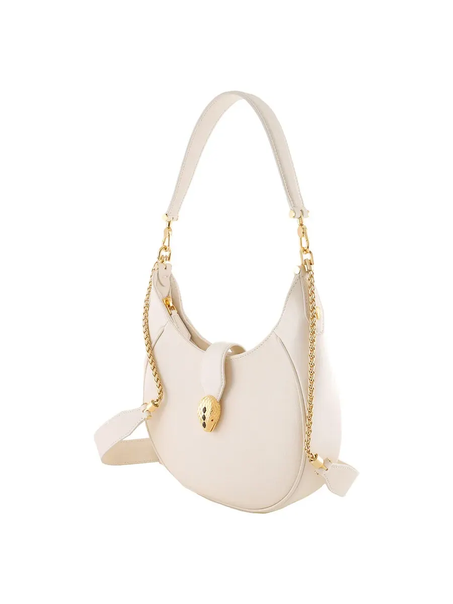 Сумка через плечо Bvlgari Ivory Serpenti Ellipse из кожи 291639 — изображение 2 из 4, слоновая кость