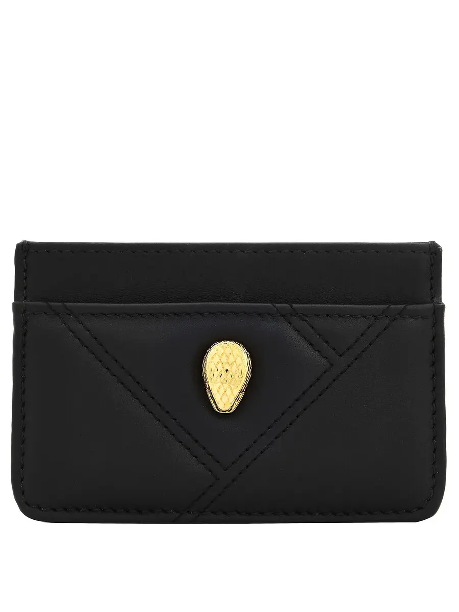 Картхолдер Bvlgari Serpenti Cabochon из кожи — изображение 1 из 5, черный