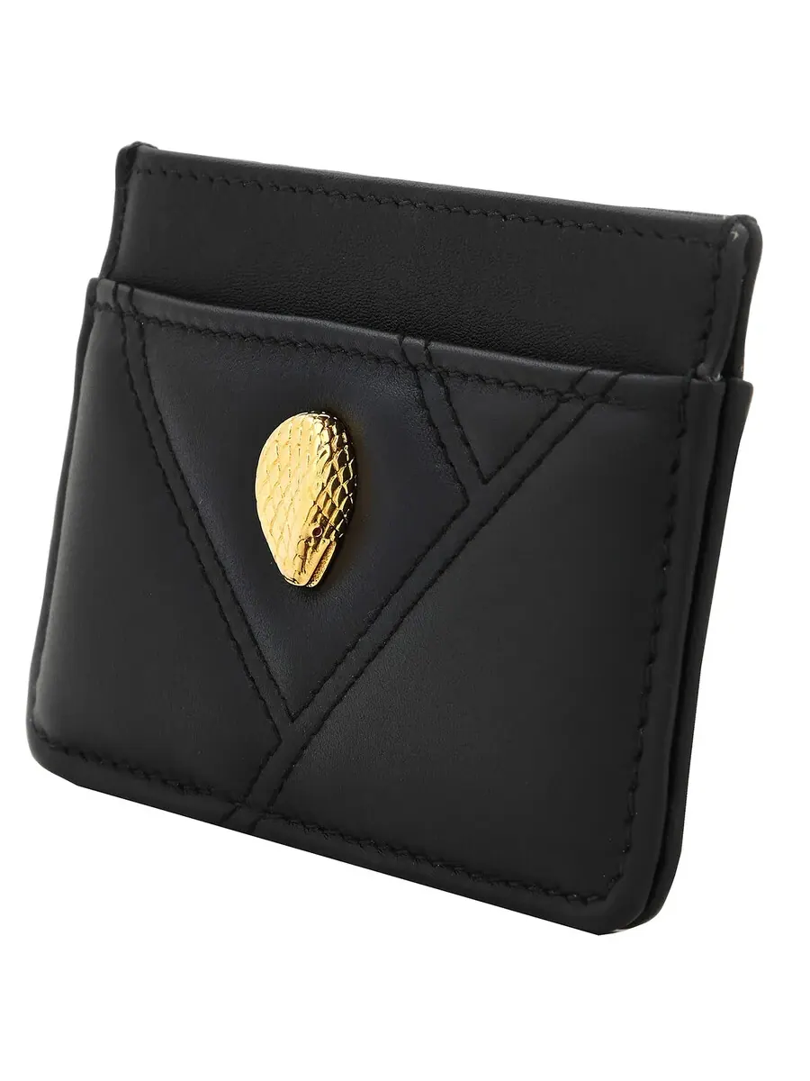 Картхолдер Bvlgari Serpenti Cabochon из кожи — изображение 3 из 5, черный