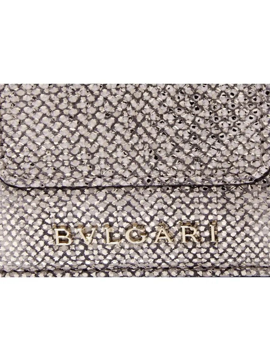 Кошелек Bvlgari Serpenti Forever компактный из кожи - бежевый — изображение 4 из 6