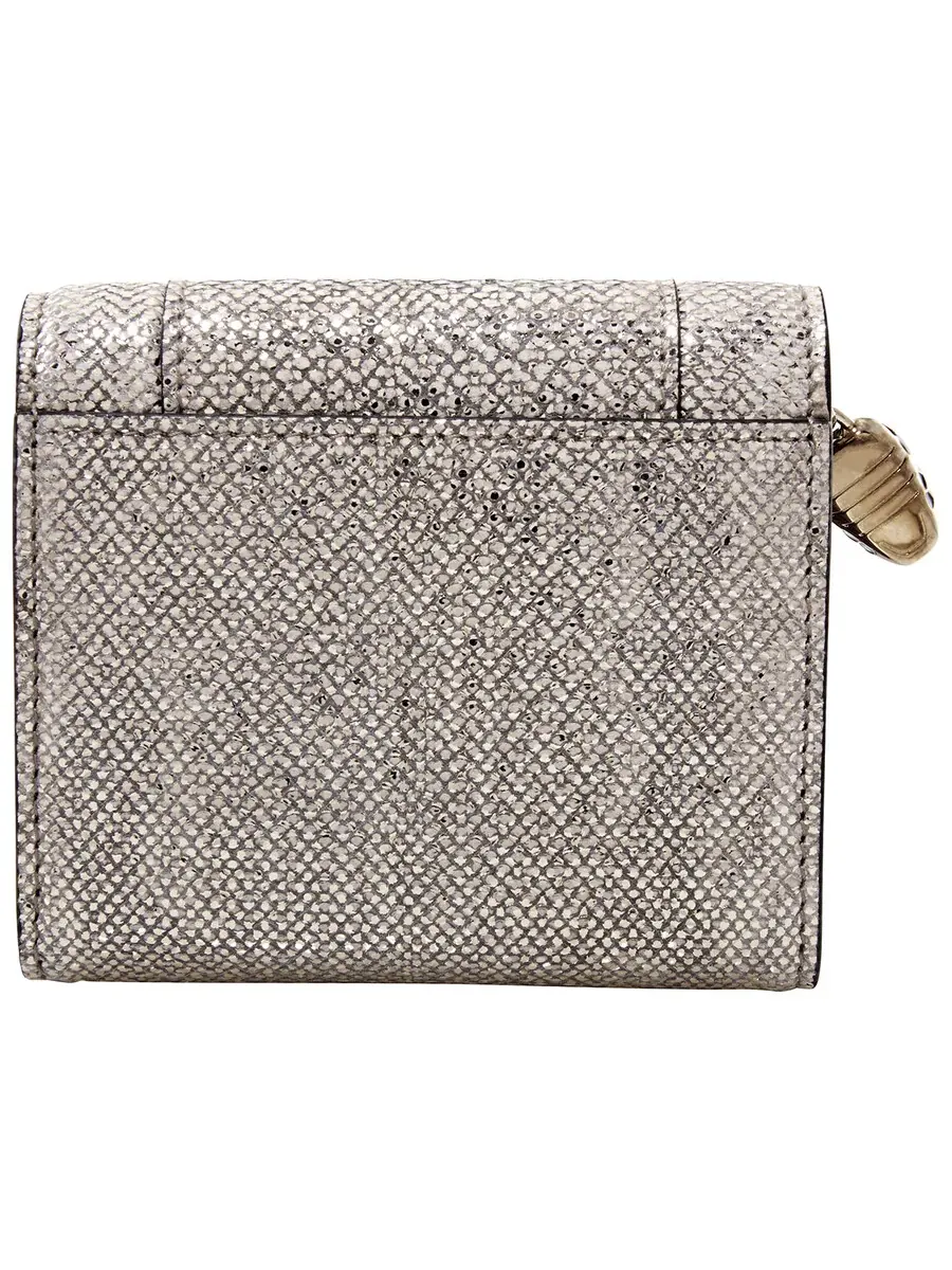 Кошелек Bvlgari Serpenti Forever компактный из кожи - бежевый — изображение 5 из 6
