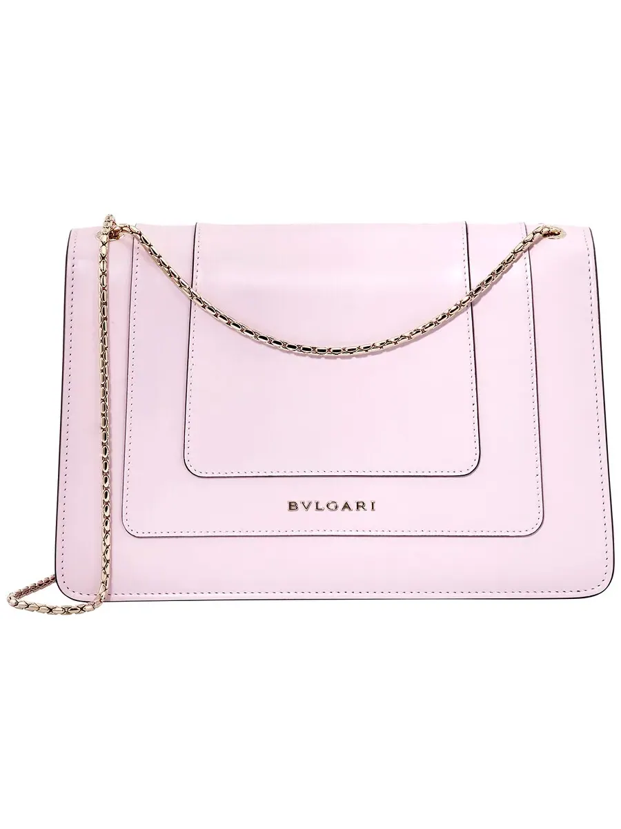 Кожаная сумка через плечо Bvlgari Serpenti Forever 288716 — изображение 4 из 7, розовый