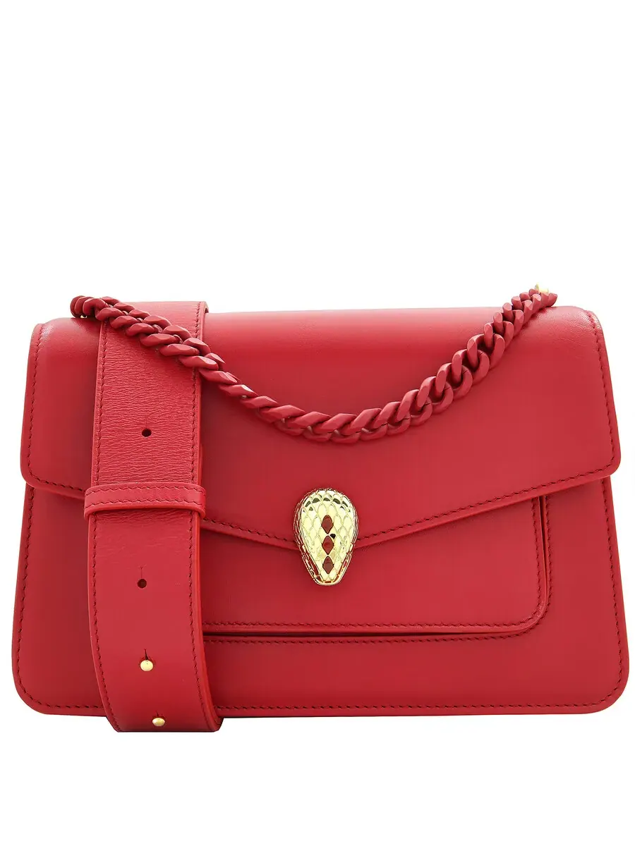 Женская сумка через плечо Bvlgari Serpenti Forever Red 290766 — изображение 1 из 7, красный