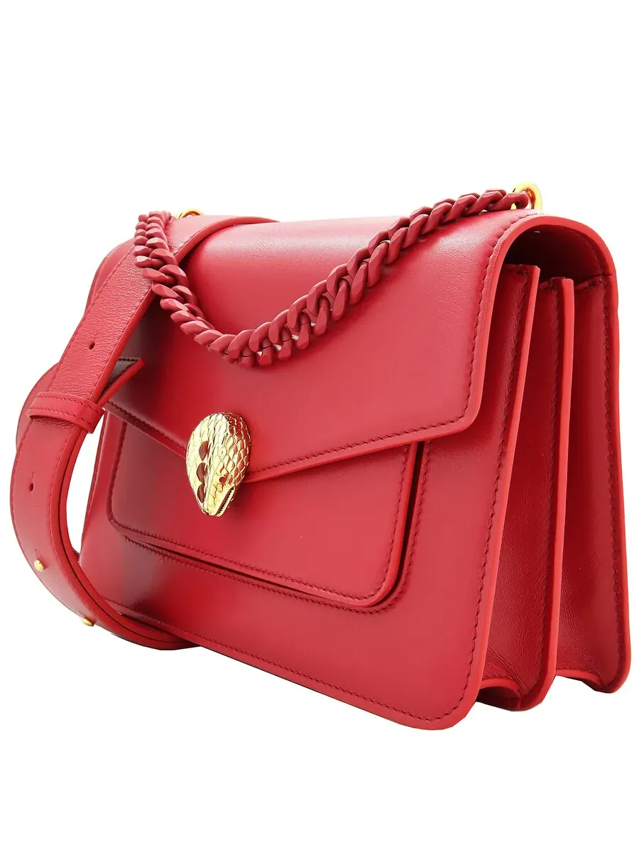Женская сумка через плечо Bvlgari Serpenti Forever Red 290766 — изображение 5 из 7, красный