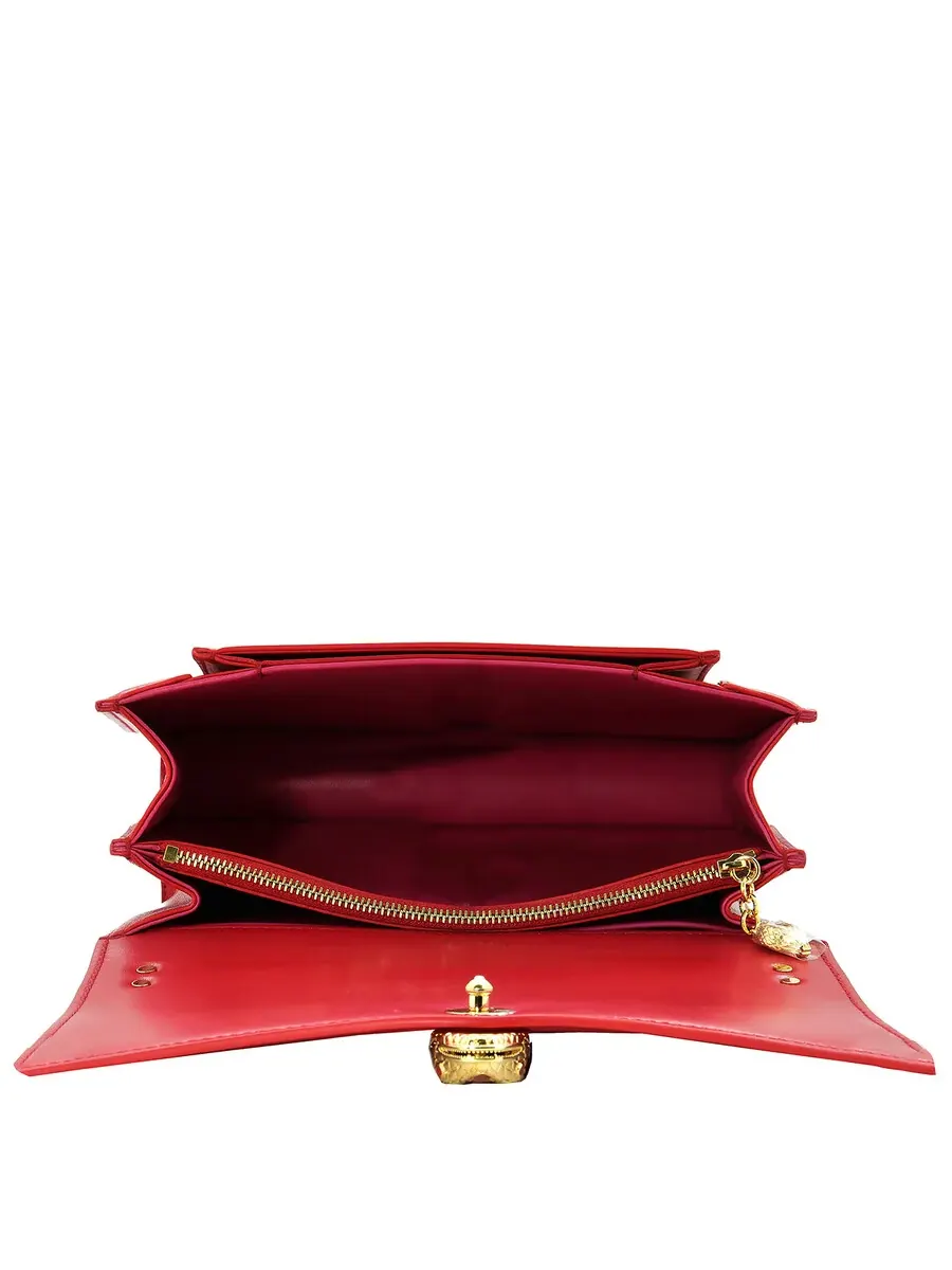 Женская сумка через плечо Bvlgari Serpenti Forever Red 290766 — изображение 7 из 7, красный