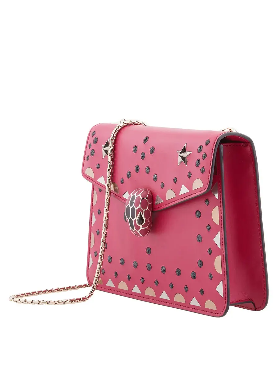 Сумка на плечо Bvlgari Serpenti Forever Star Studs — изображение 3 из 5, розовый