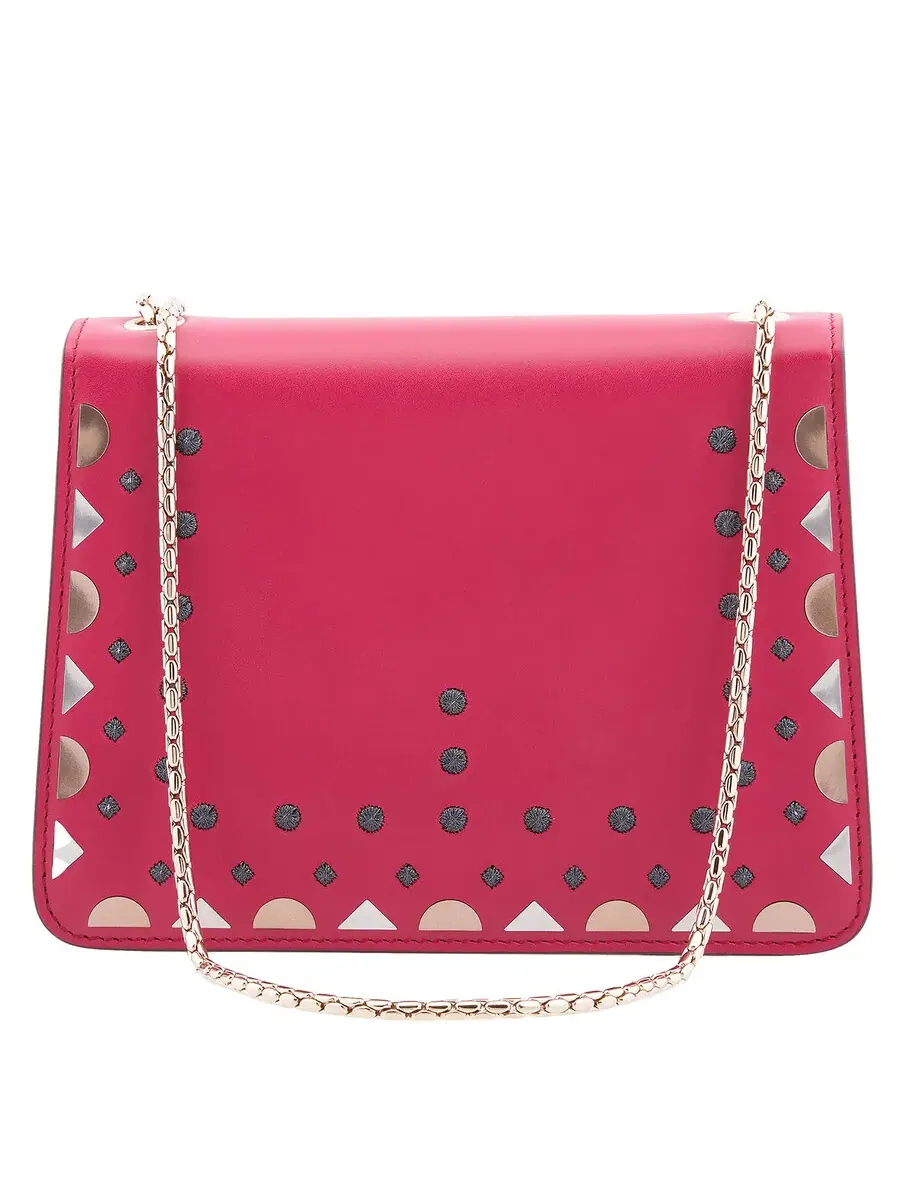 Сумка на плечо Bvlgari Serpenti Forever Star Studs — изображение 4 из 5, розовый
