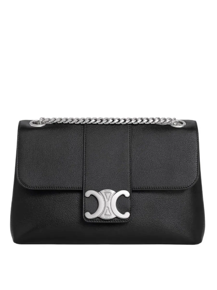 Сумка через плечо Celine Victoire Medium из мягкой телячьей кожи — изображение 1 из 3, черный
