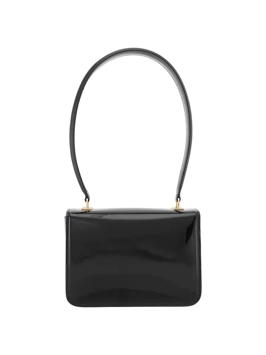 Сумка Celine Teen Garance из лакированной телячьей кожи - черная — изображение 4 из 5, черный