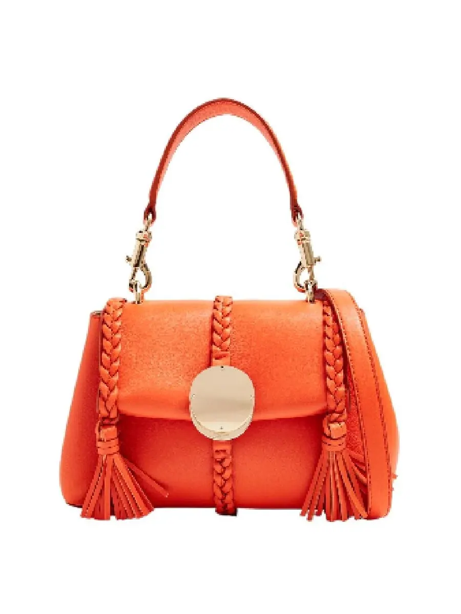 Мягкая сумка на плечо Chloé Mini Penelope — изображение 1 из 4, оранжевый