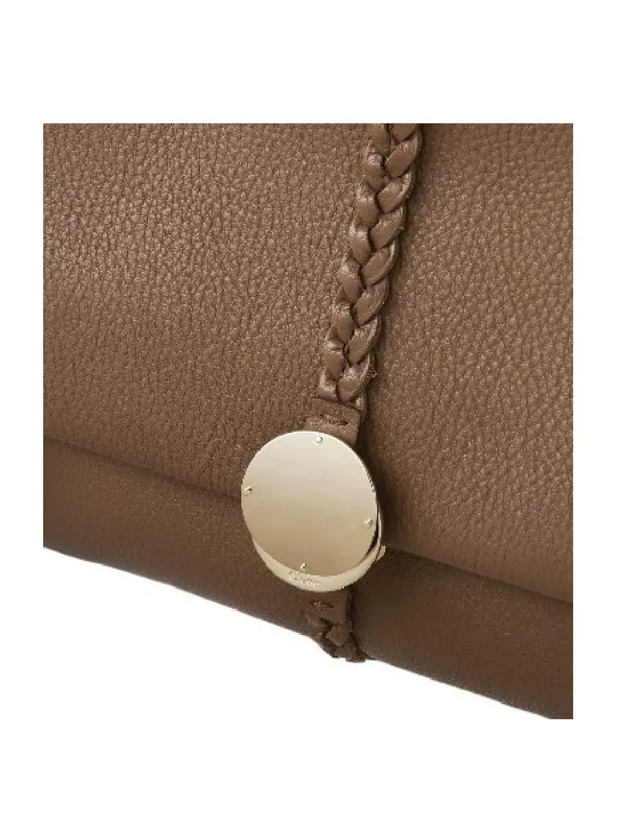 Средняя мягкая кожаная сумка через плечо Chloé Penelope — изображение 4 из 4, коричневый