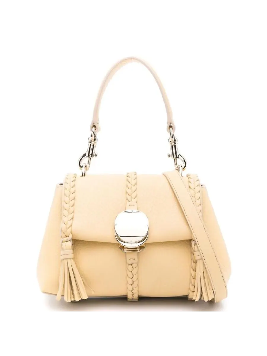 Мини-сумка через плечо из мягкой кожи Chloé Penelope — изображение 1 из 3, желтый