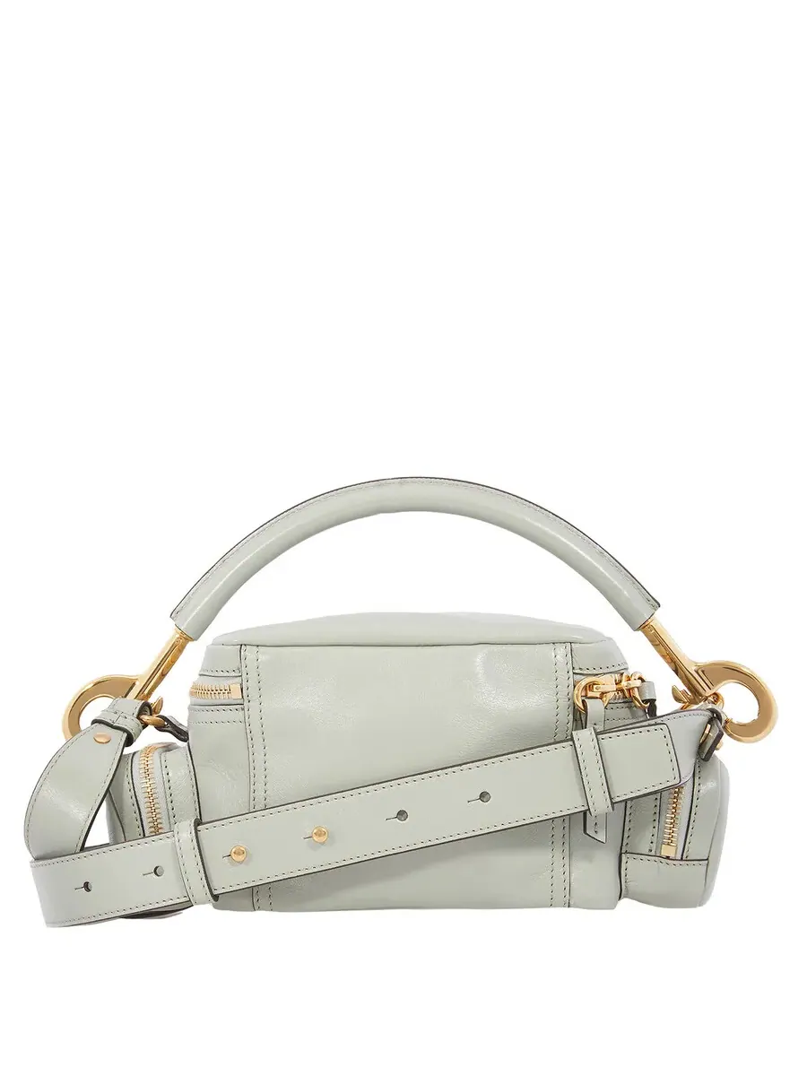 Маленькая сумка для камеры Chloé из блестящей кожи — изображение 4 из 5, зеленый