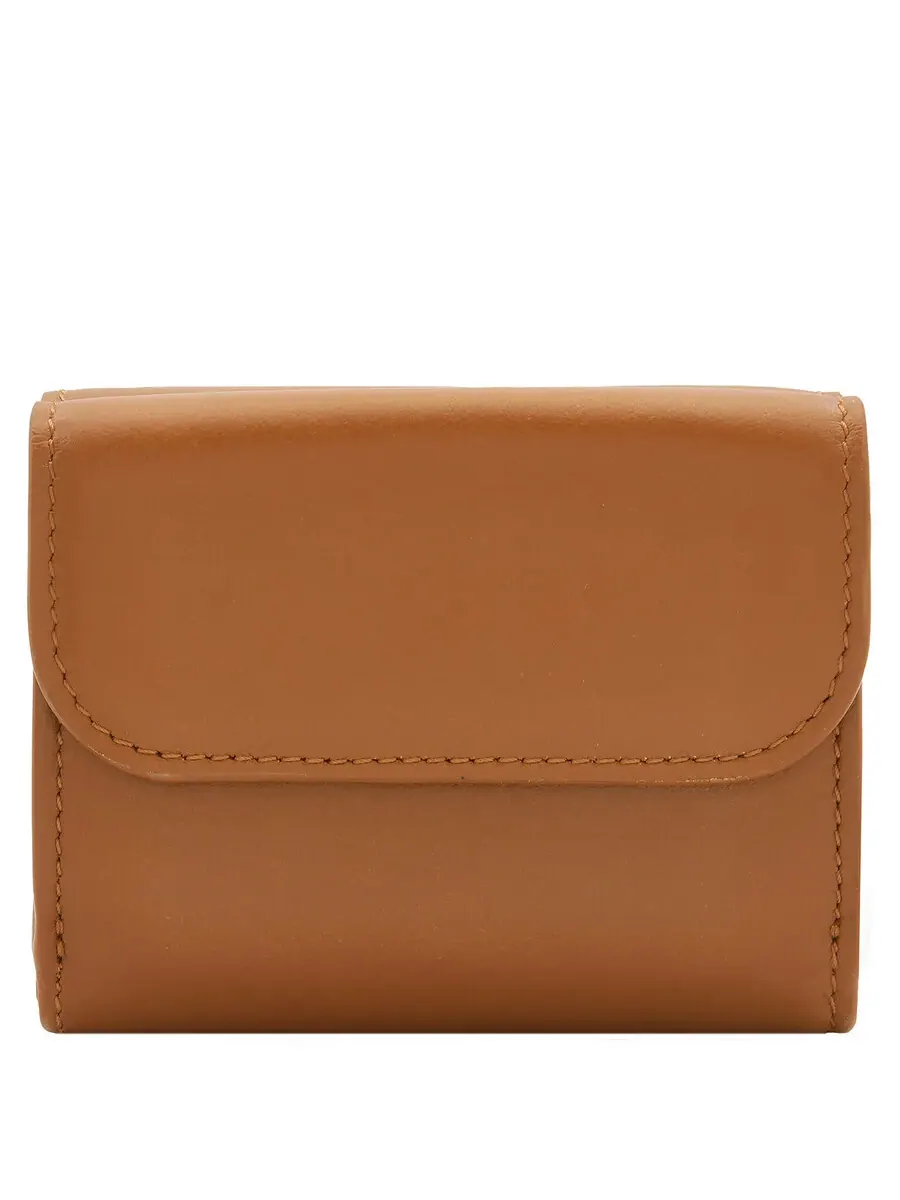 Кошелек Chloé Small с тройным сгибом из кожи — изображение 4 из 5, карамель