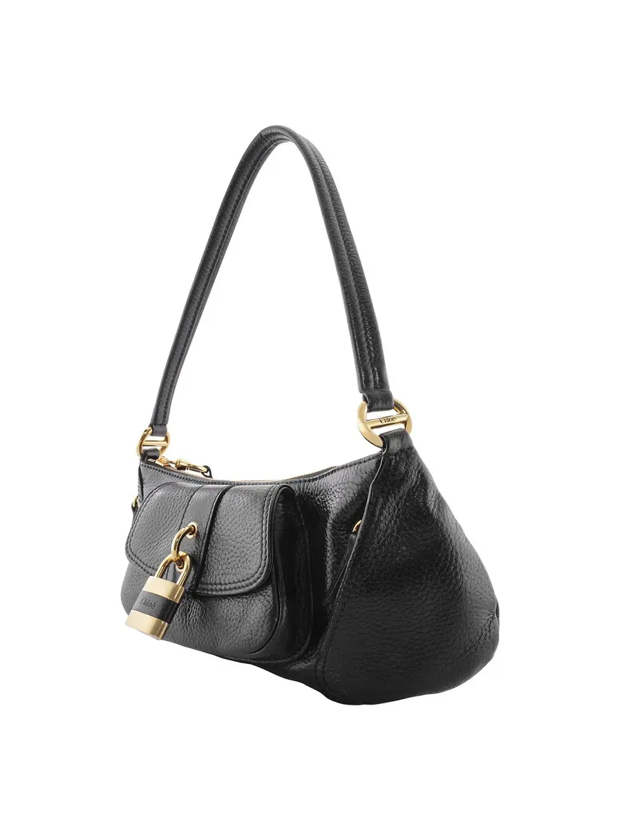 Сумка на плечо Chloé 99 из зерненой кожи — изображение 3 из 5, черный