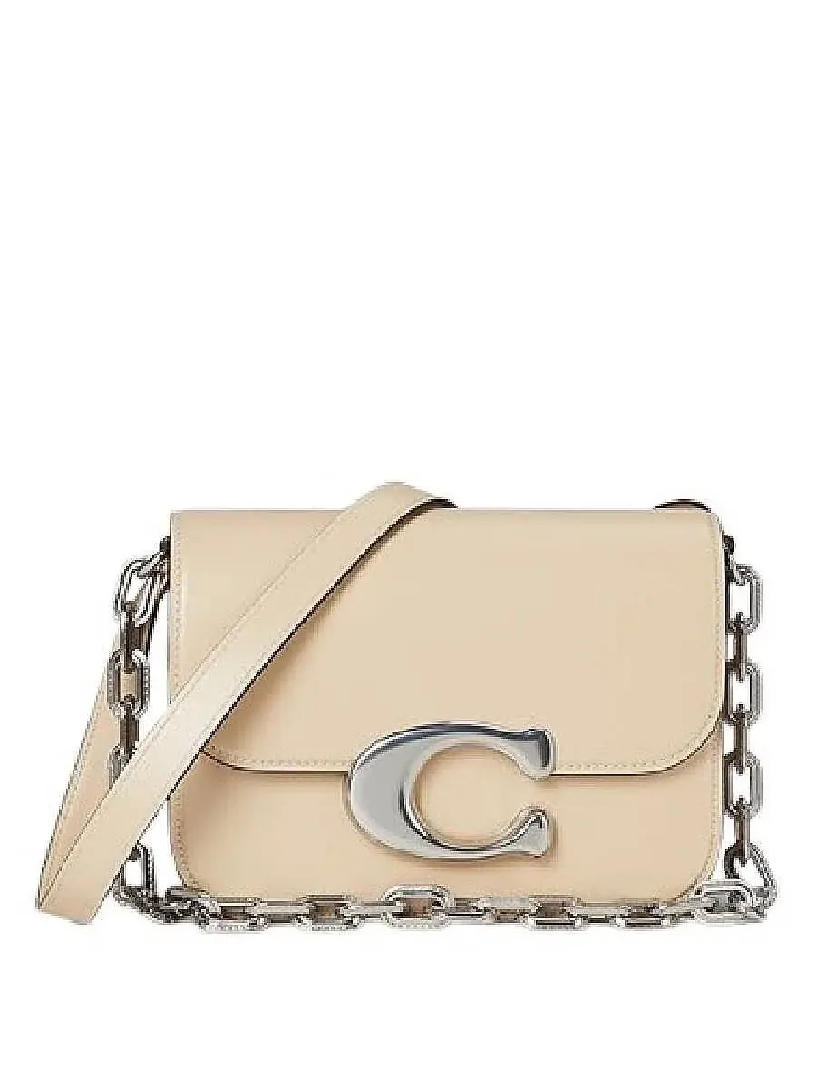 Сумка через плечо Coach Idol из телячьей кожи, бежевая — изображение 1 из 4, бежевый