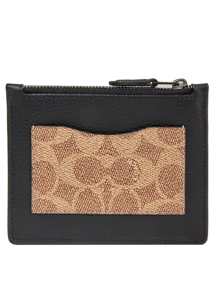 Футляр для карт с блокировкой на подкладке из канвы Coach Signature — изображение 3 из 7, хаки