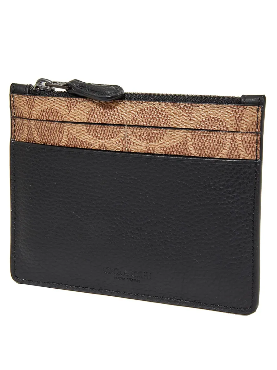 Футляр для карт с блокировкой на подкладке из канвы Coach Signature — изображение 4 из 7, хаки