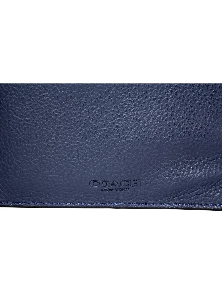 Футляр для карточек Coach Signature Canvas с блокировкой-угольный — изображение 5 из 6, темно-серый