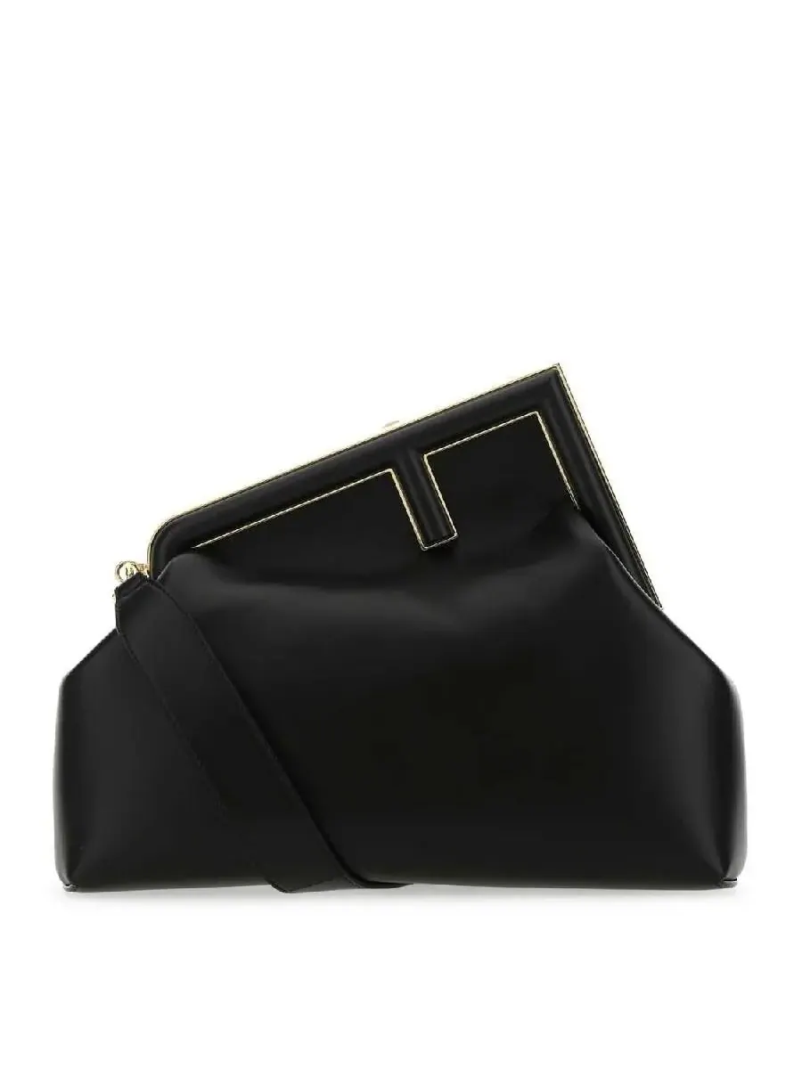 Кожаная сумка через плечо Fendi First — черный
