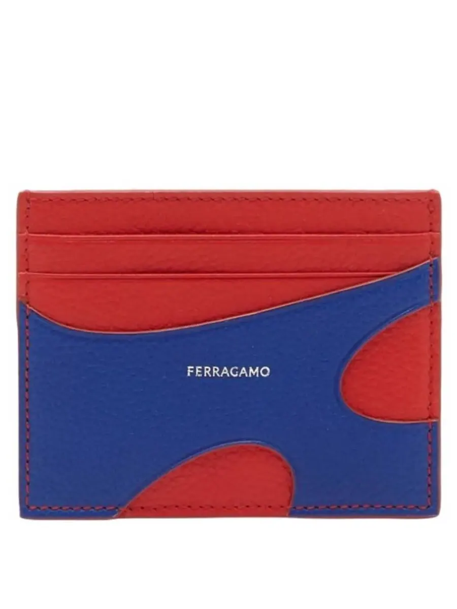 Визитница Ferragamo с вырезами — изображение 1 из 3, синий