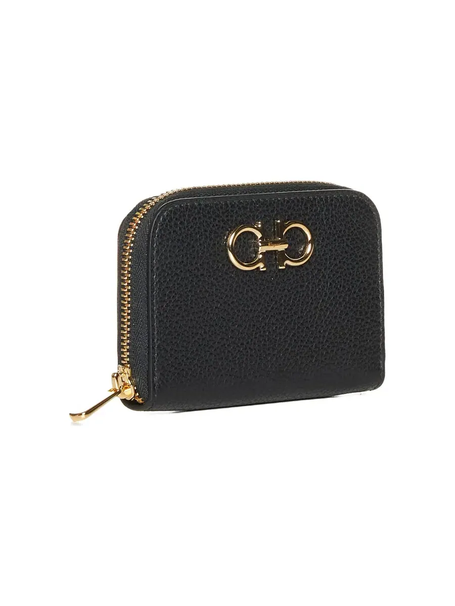 Сумка Ferragamo Gancini Leather Coin Purse — изображение 2 из 3, черный