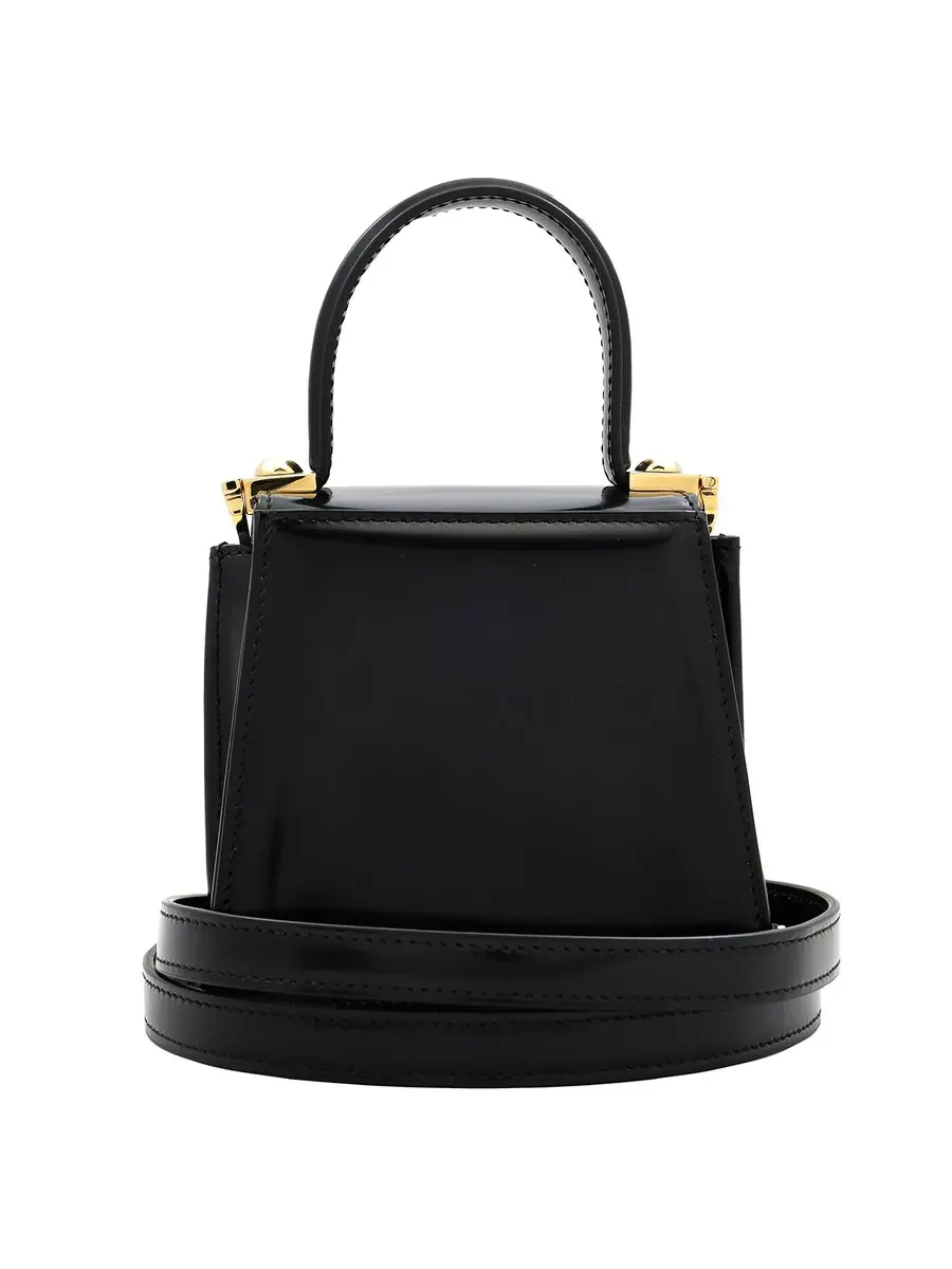 Женская черная сумка Ferragamo с микро-иконой и верхней ручкой — 4