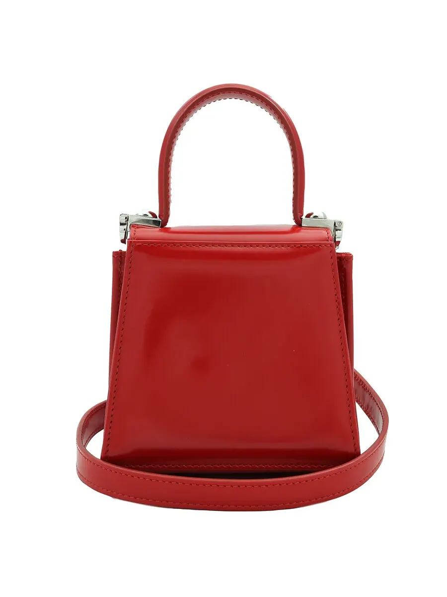 Женская сумка Ferragamo красного цвета Micro Iconic с верхней ручкой — 5