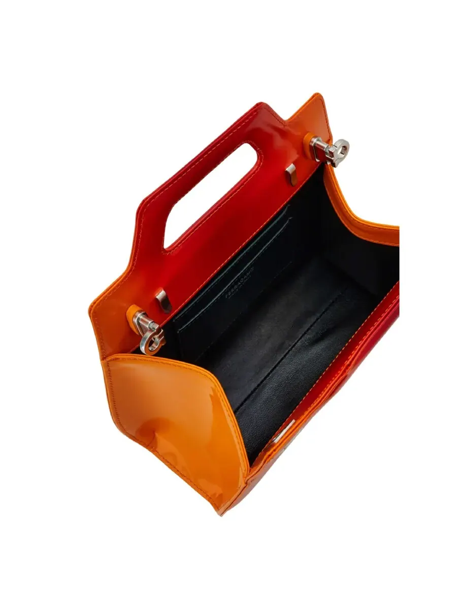 Сумка Ferragamo Mini Wanda с верхней ручкой из кожи — изображение 4 из 4, оранжевый